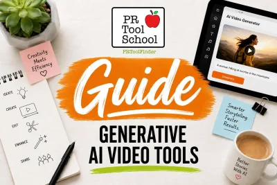 This image introduce this blog post as a handy "guide" to Gen AI Video Tools where Monday's post was more of a deep dive into how the tools work.